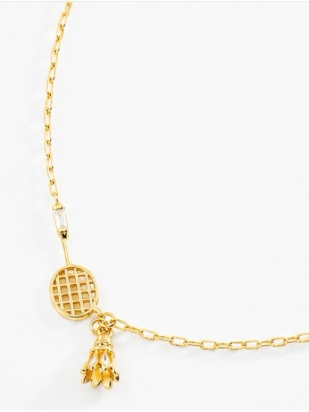Anthropologie Gold Badminton Racket Charm Necklace NWT 
🎾✨ - Picture 2 of 13